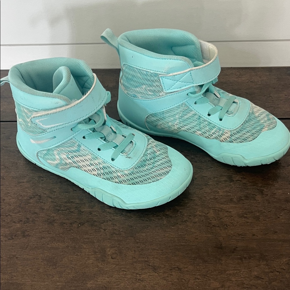 Kids Wrestling shoes - Teal/Aqua color